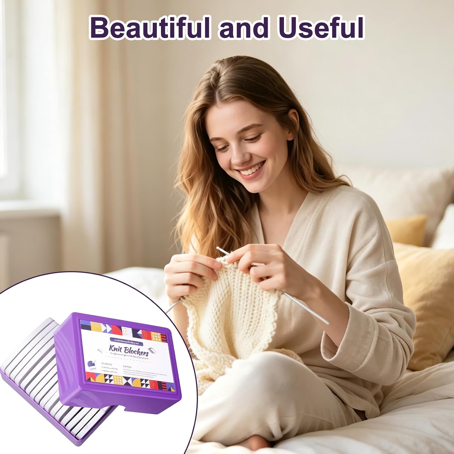 120PCS Knit Blocking Pins Kit, Knit Blockers, Knitting Block Tool
