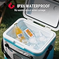 Vista 6 de TempPro Refrigerator Thermometer 4 Pack with Large Backlit LCD Display, Waterproof Freezer Fridge Thermometer with Max/Min Record, Easy Battery