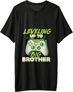 Leveling Up to Big Brother Gaming Baby Reveal Gamer Boy Kids Adult & Youth Baseball Jersey