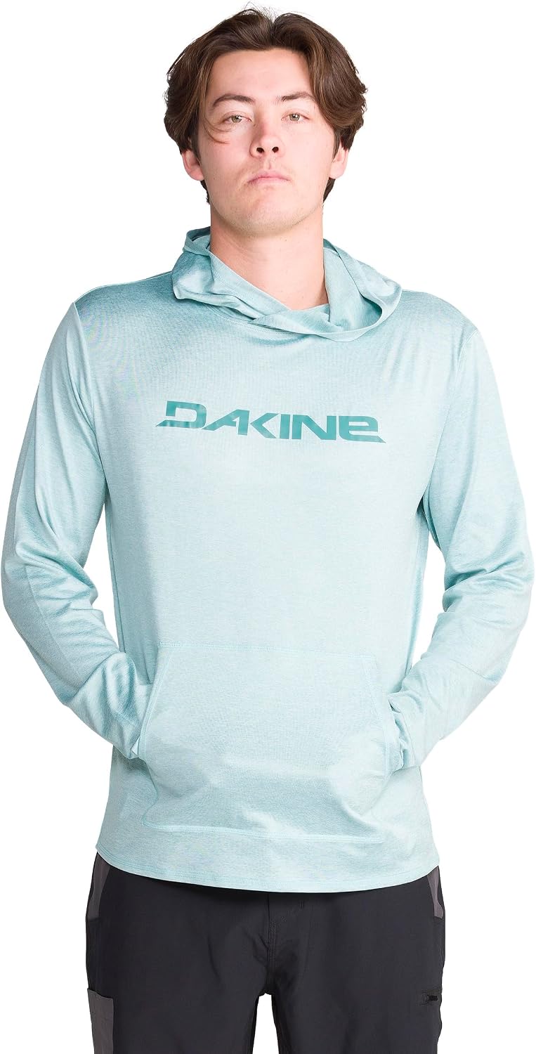 Dakine Men's Hooded Long Sleeve Rashguard – UPF 50+ Protection Swim Top, Quick-Dry Swim Shirt, Pockets