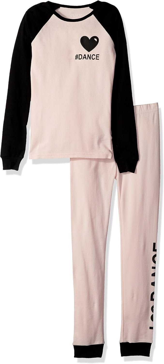 The Children's Place Girls' Long Sleeve Top and Pants Pajama Set