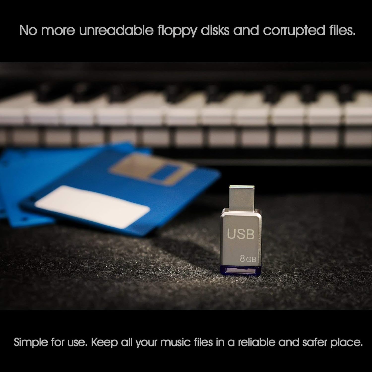Floppy Disk USB Emulator N-Drive Slim for Yamaha DKC500, DKC100XG, DKC500R/RW, DKC500R XG, DKC500RWXG Used in Mark II XG (Also Pro; Silent)