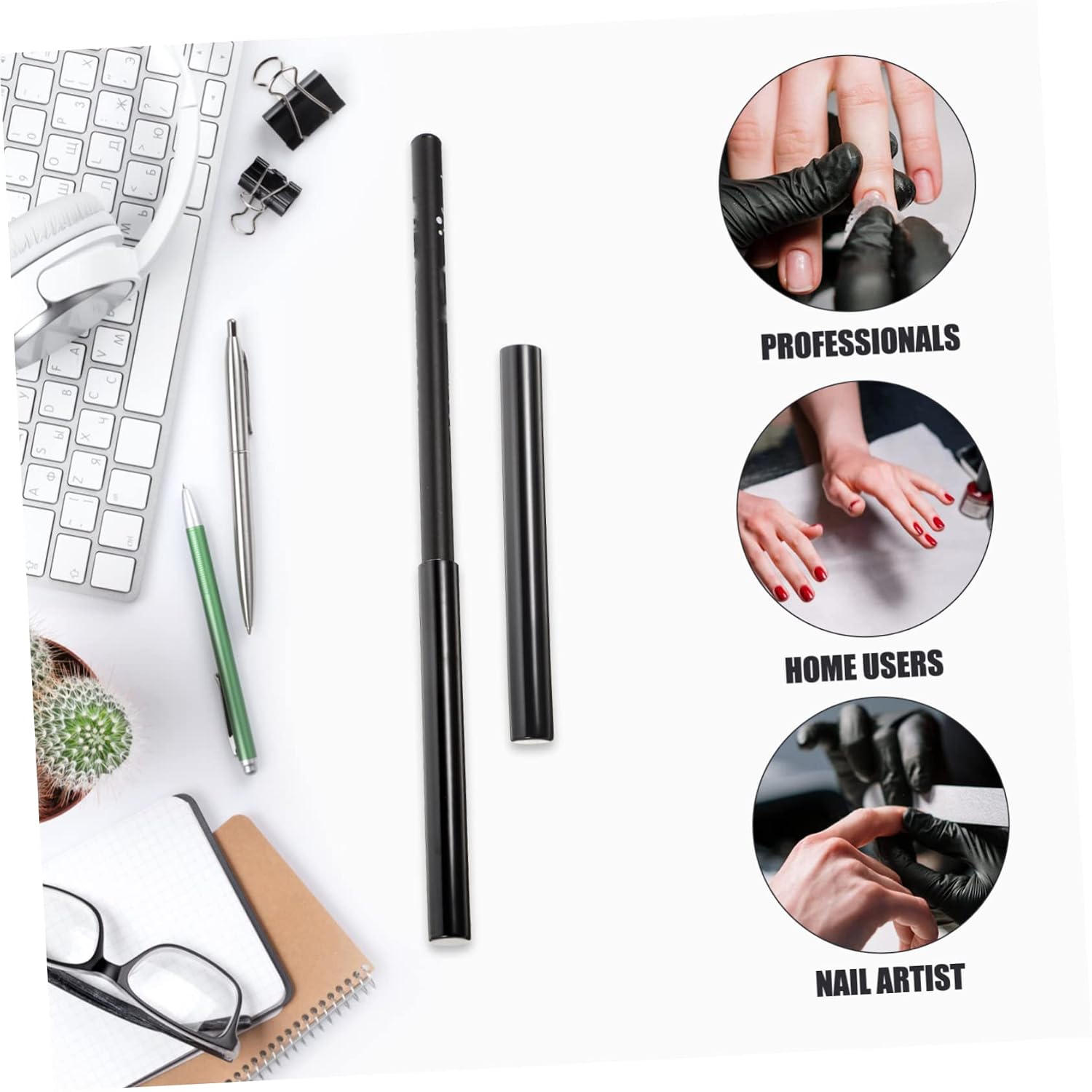 6 Pack Nail Caps for Manicure Acrylic Lightproof Protectors