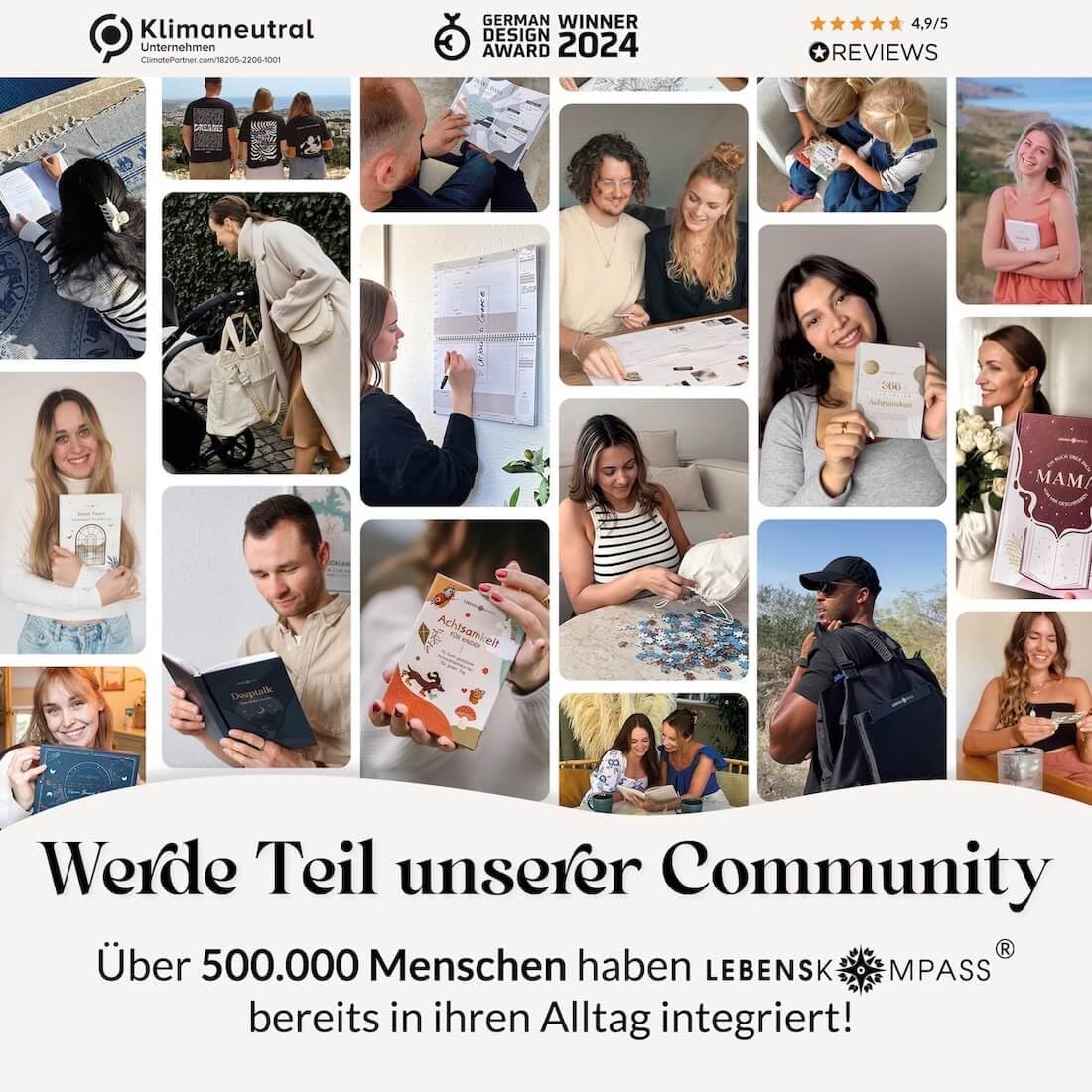 Lebenskompass® Kita Planer 2026/2027 SAND - Erzieher Kalender 26/27 A5+ mit Wochen- & Monatsübersicht, Dienst- & Urlaubsplanung, Achtsamkeitsimpulsen