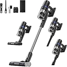 Eureka Cordless Vacuum Cleaner, Anti-Tangle Brushroll, Rechargeable Stick Vacuum, Lightweight for Carpet, Hard Floor, Pet Hair, Black NEC451BL