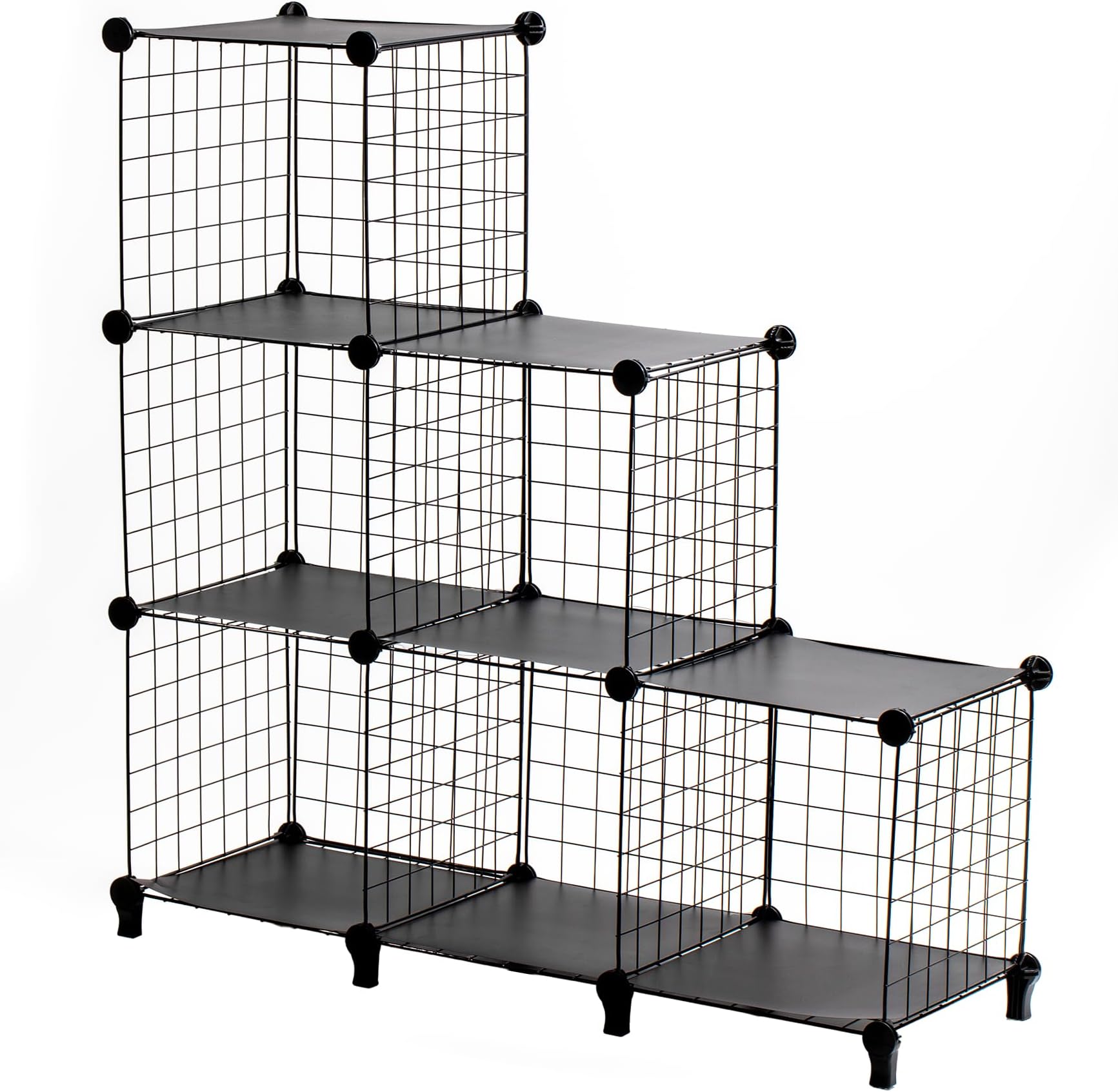 Amazon Basics 6 Cube Interlocking Storage Unit With Metal Wire Mesh, 60