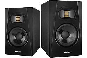 ADAM Audio T5V Active Pair of Studio Monitors with Cables Bundle (4 Items)