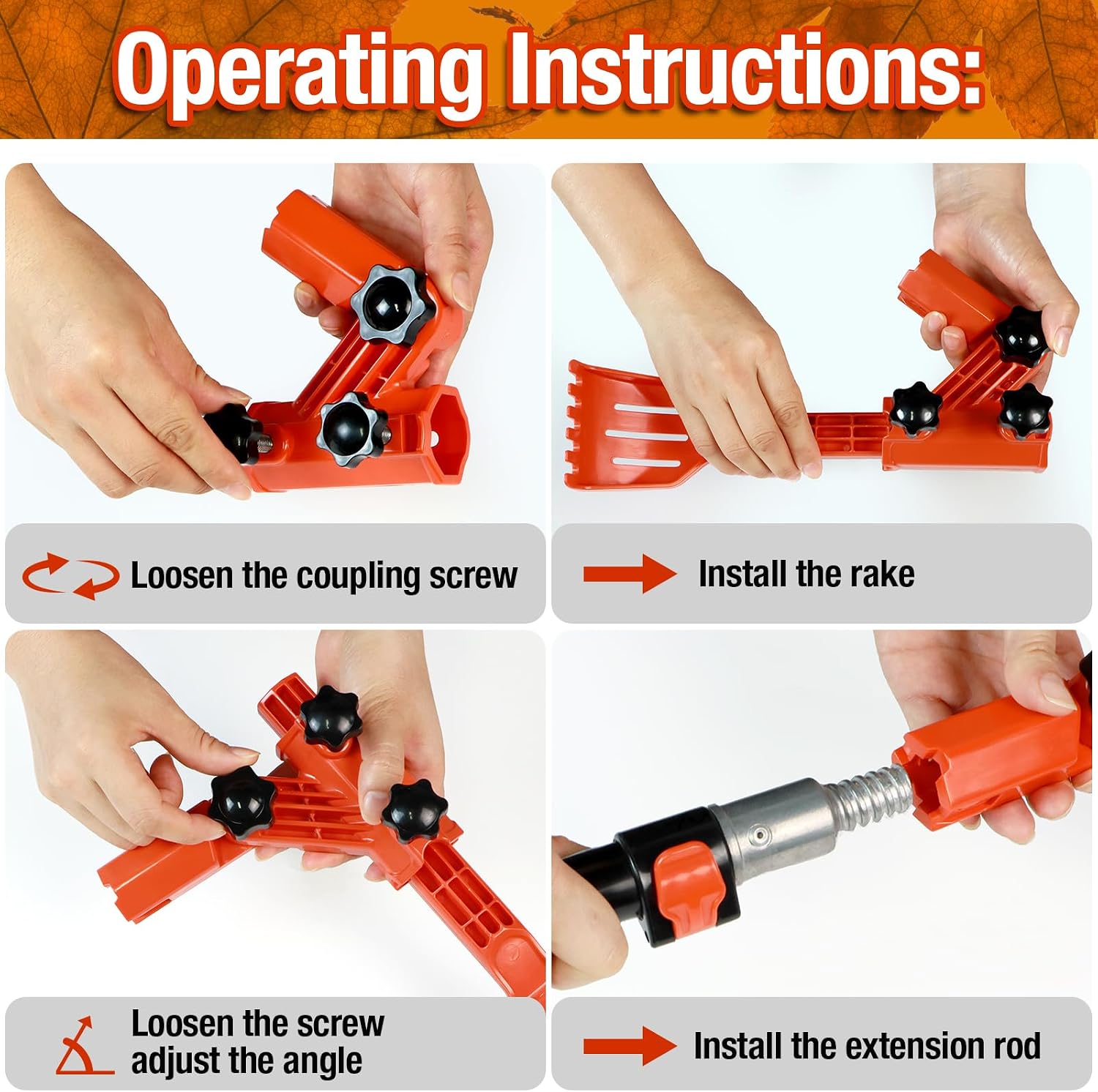 Gutter Cleaning Tools from The Ground, Multi-Angle Cleaner, Scoop & Brush & Mini Rake for rain Guard Cleaning and Leaf Removal from Gutter Guard(No Pole)