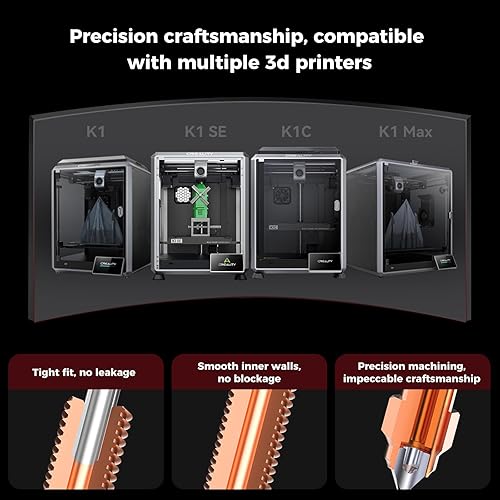 Miniatura 4 de Creality K1 Kit de calentador de cerámica con bloque calefactor, bloque calefactor mejorado con tubo de garganta de cobre y titanio y boquilla de