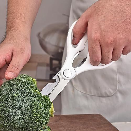 Miniatura 9 de Juego de Cuchillos de Cocina Antiadherentes con Bloque, Cuchillo de Carne Dentado, Cuchillo de Chef, Cuchillo de Pan, Tijeras, Afilador, 14 Piezas