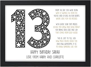 13th, 16th, 18th, 21st, 30th, 40th, 50th, 60th, 70th PERSONALISED Birthday Poem Gifts for Him, Her, Son, Daughter, Mum, Dad, Grandad, Nanny - CUSTOM Happy Birthday Keepsake Gift Presents