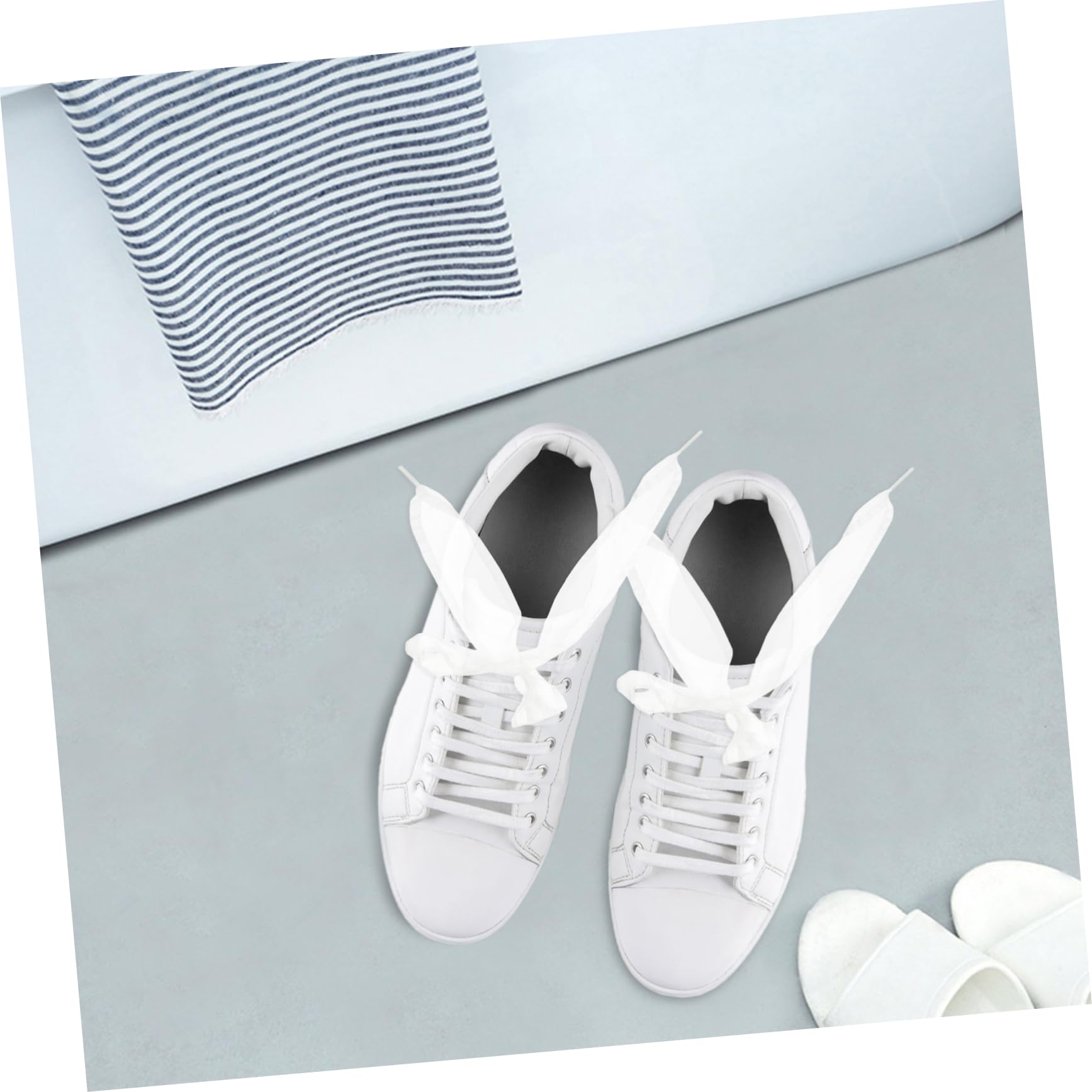 30pares Cordones De Cinta De Chiffon Cordones De Zapatos De Mujer Para Zapatillas y Ocasiones Especiales