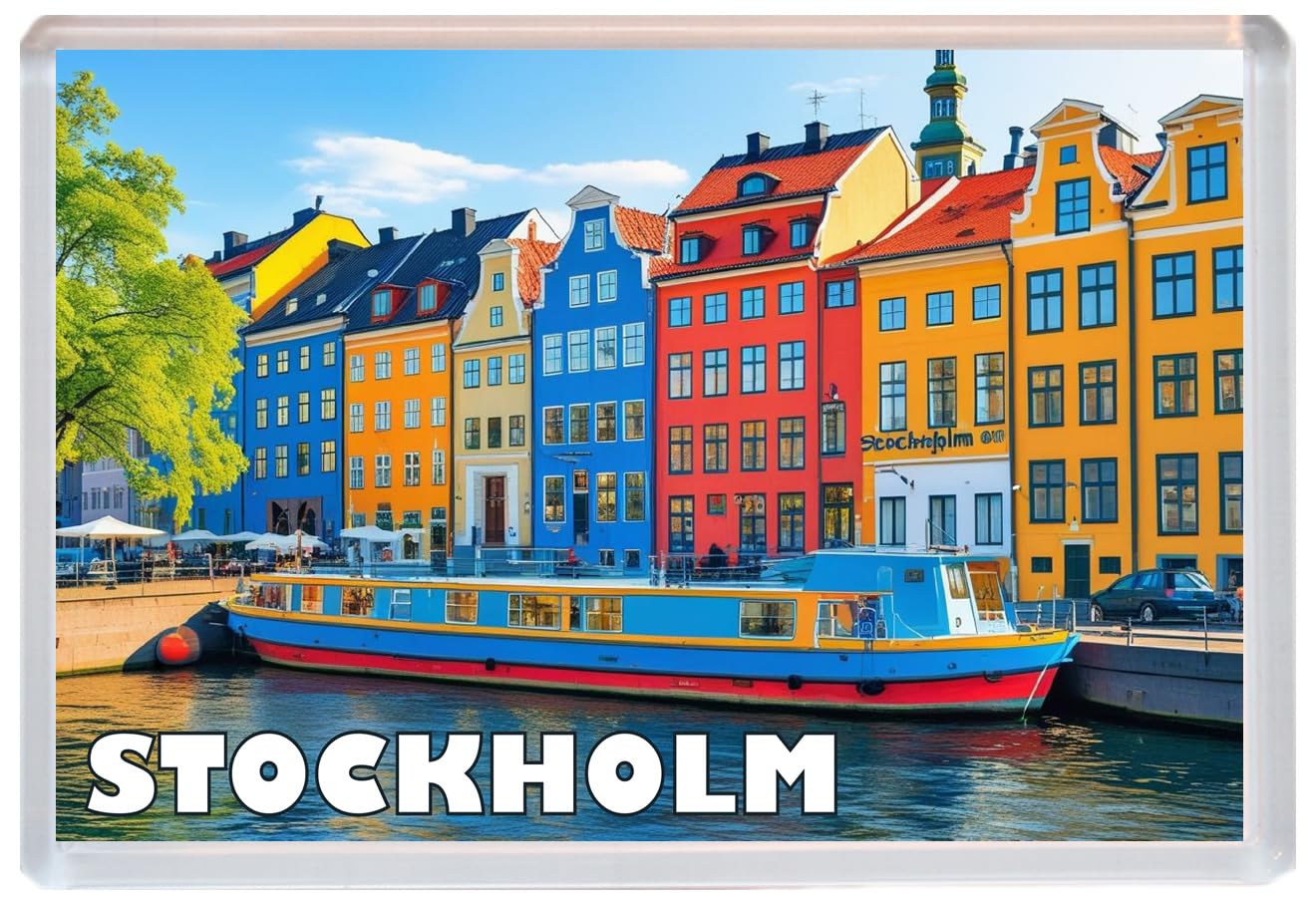 Stockholm - Sweden - Jumbo Artistic Fridge Magnet 96 x 67mm BBSFHM1900