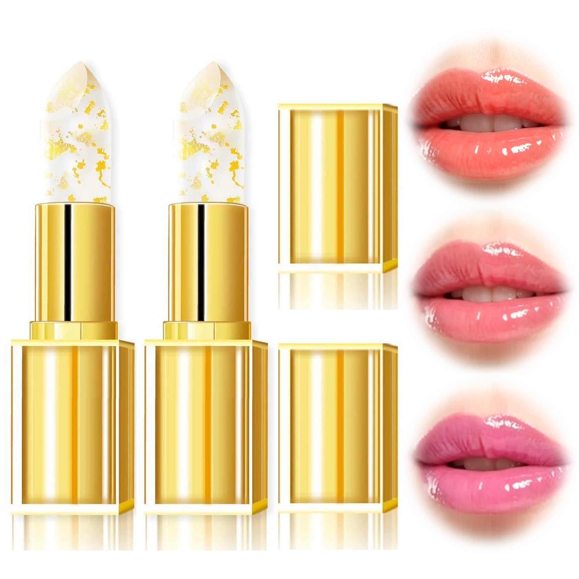 2026 New Lipstick for Older Women, PH Color Changing Lipstick Skin-Adaptive Lipsticks, Transferproof Clear Lip Sticks, Long Lasting Moisturizing Tinted Lip Balm (2 pcs)