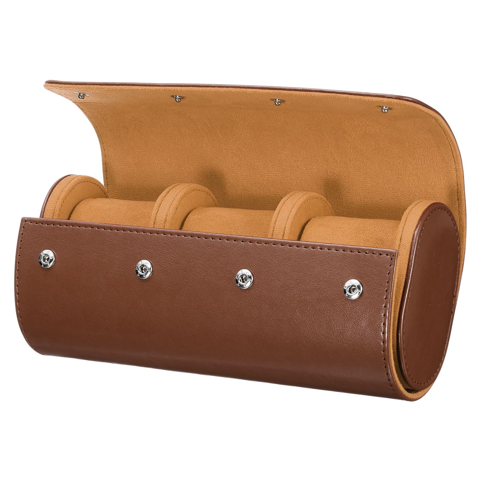 Étui de voyage à roulettes pour montres Sourcing Map, 3 emplacements, étui portable en cuir pour montres homme et femme, organisateur de rangement avec coussins amovibles pour les voyages, l'exposit