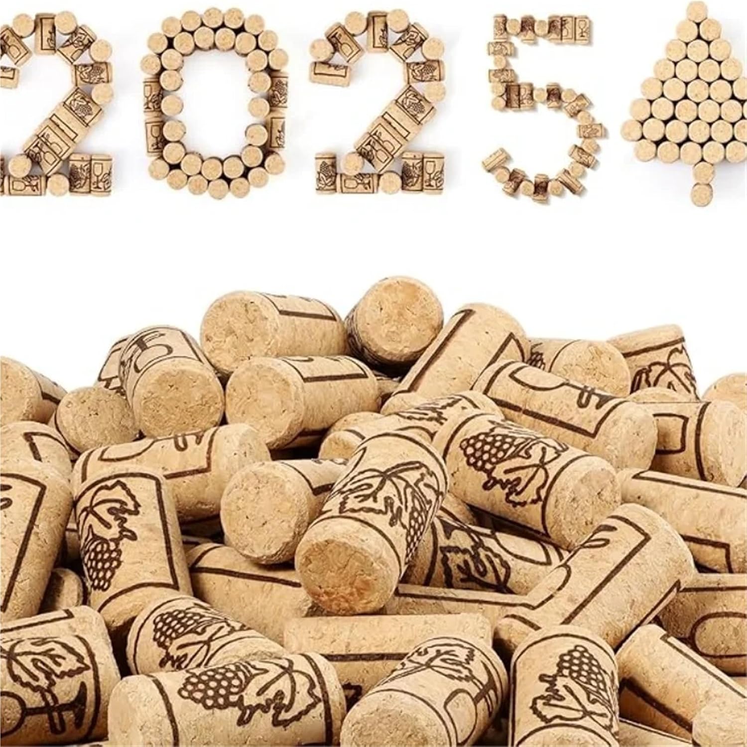 Natural Wood Wine Corks for Bottle Sealing, Straight Cork Stoppers