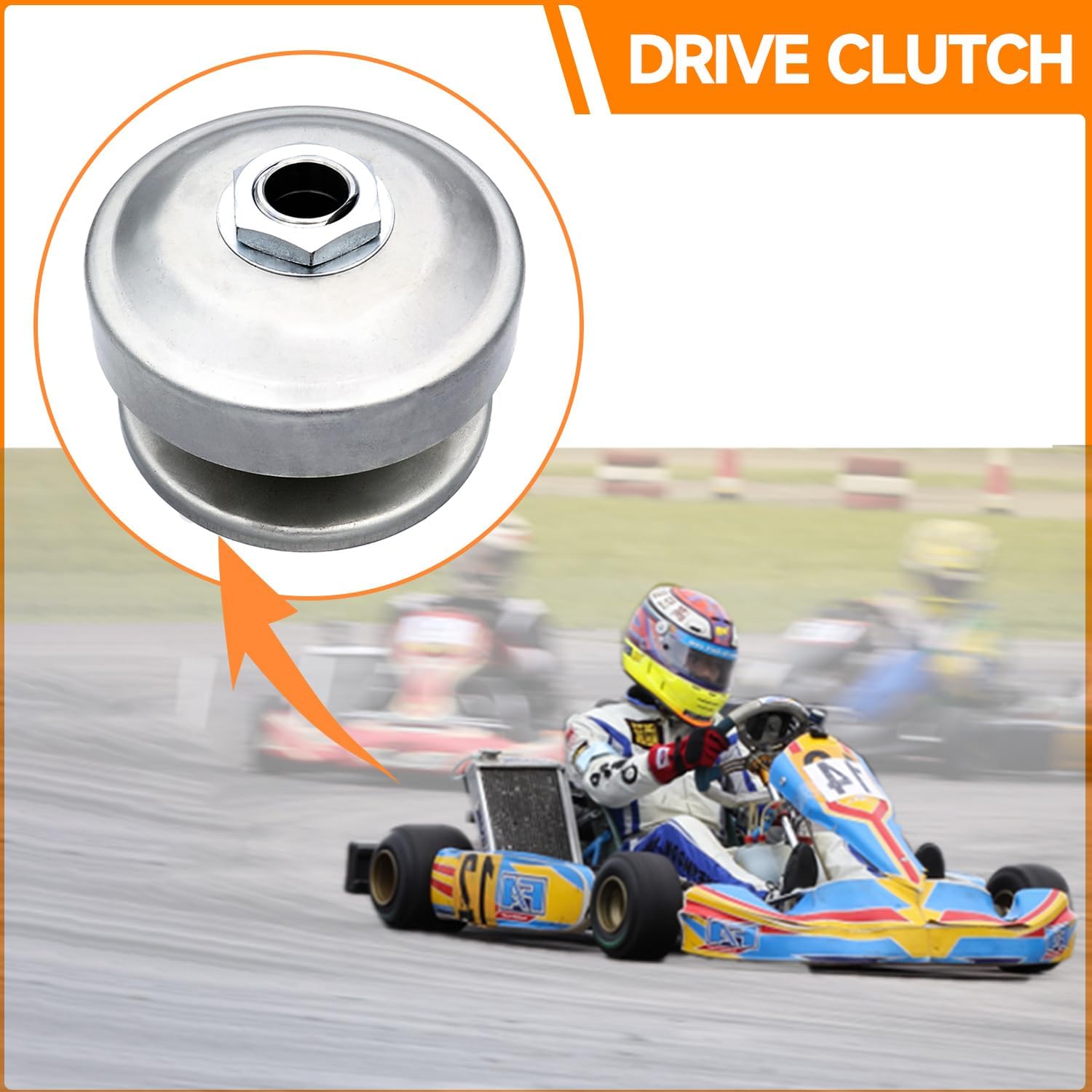 40 Series Torque Converter Kit, 1 inch Shaft Driver GO Kart CVT Torque Converter clutch with 203785 Drive Belt, Replaces Comet 40/44 Series for Mini Bike, Go Kart, Lawnmower