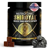 SHIROYALยฎ Energy & Vitality Gummies โ World's First Patented Shilajit + Royal Jelly + Glutathione Formula โ Authentic Himalayan โ Organic Ingredients โ 30 Day Supply โ NutroTonic