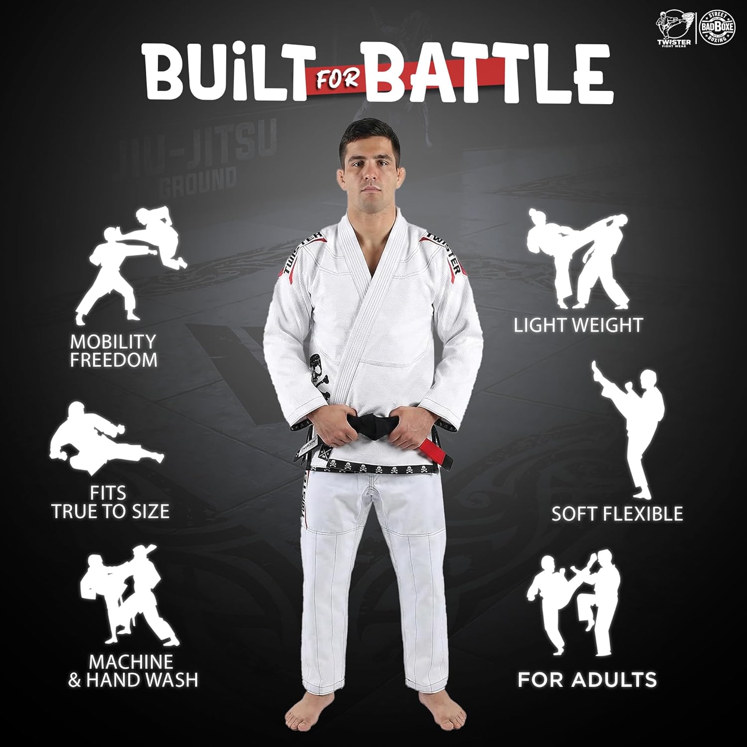 Progress BJJ Gi | Preshrunk Pearl Weave 475g | Brazilian Jiu Jitsu Uniform FREE White Belt - Image 6