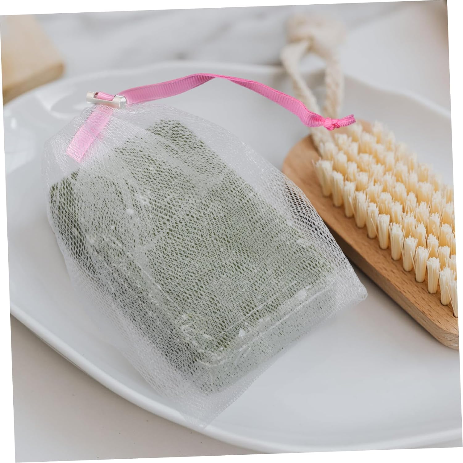 8pcs Exfoliating Net Bag Facial Cleansing Foaming Nets Soap Mesh Bag Soap Holder Face Cleaning Multi-function for Holidays