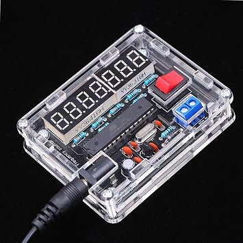 HUIOP Frequency Meter,10MHz Frequency Meter DIY Kit Frequency Counter AVR Frequency with Shell Counter Cymometer Frequency Measurement 0.000 001Hz Resolution