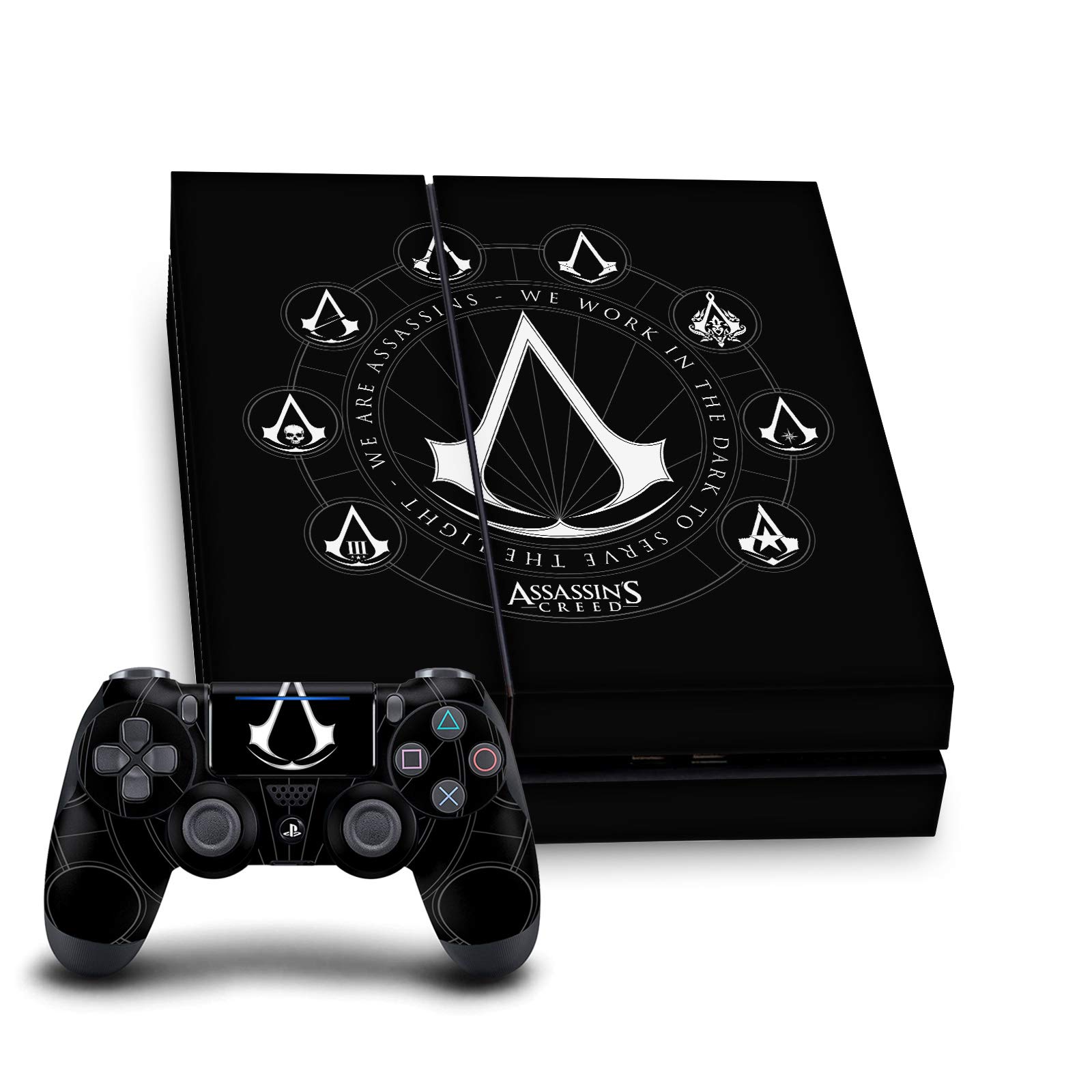 Head Case Designs Officially Licensed Assassin's Creed Crests Legacy Logo Vinyl Sticker Gaming Skin Decal Cover Compatible with Sony Playstation 4 PS4 Console and DualShock 4 Controller Bundle