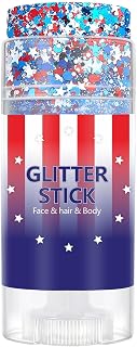Body Glitter Stick Gnistrande, Patriotisk Och Vattentät | Ansiktsmakeup, Glitter, Håraccessoarer för Högtid, Evenemang, Festival, Konsert, Parad, Män, Kvinnor, Tonåringar, Barn