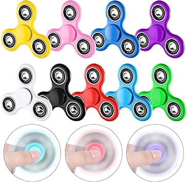 SCIONE 50 Pack Fidget Spinners for Kids 4-8 8-12, Stress Reduction and Anxiety Relief Hand Spinner Ultra Stainless Steel Bearing, Fidget Toys Bulk Classroom Prizes for Girls Boys