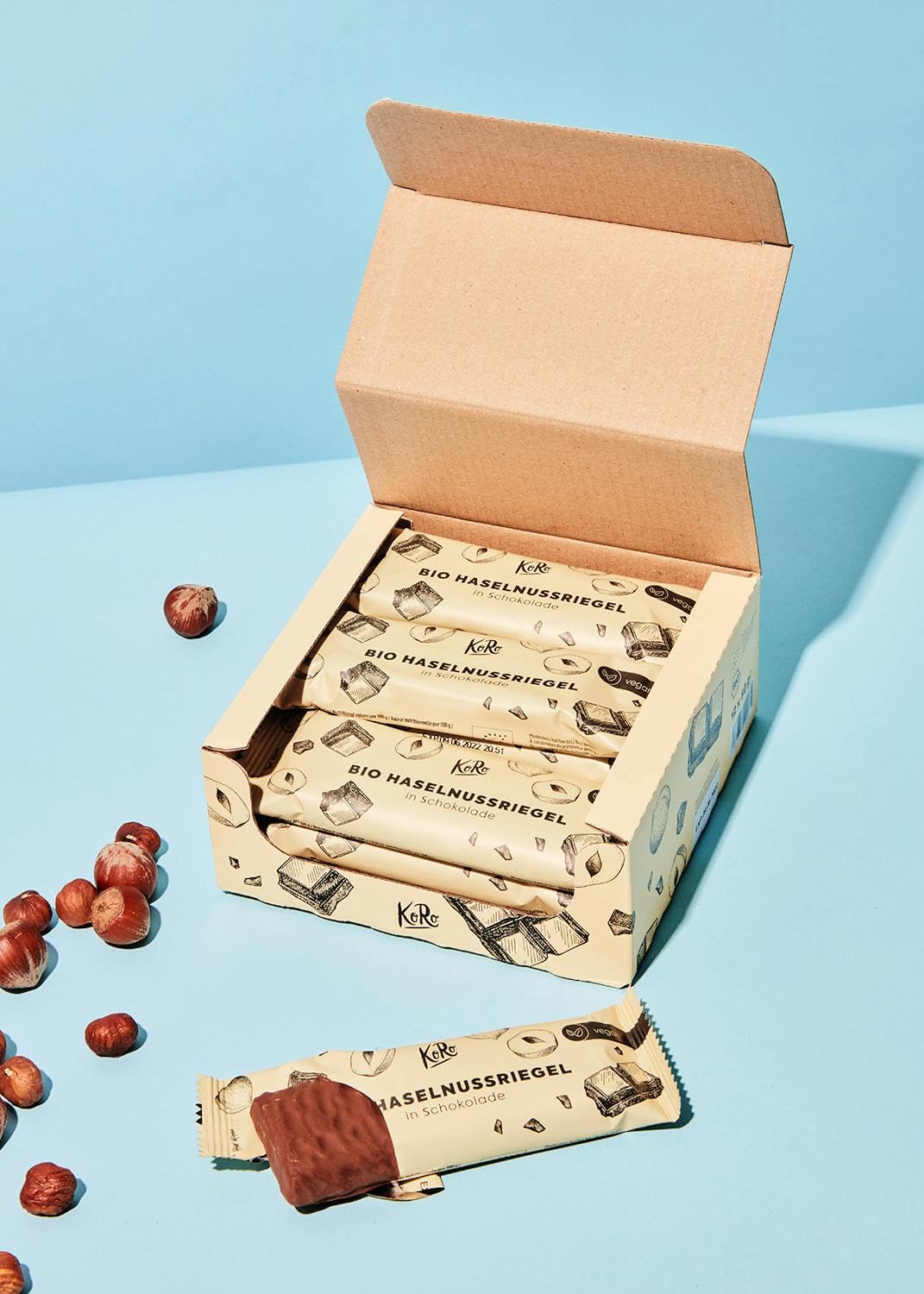 KoRo - Bio Haselnussriegel mit Schokolade 12 x 50 g