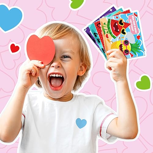 Miniatura 2 de Paquete de 42 tarjetas del día de San Valentín, chistes rascados para intercambio de regalos en el aula de niños