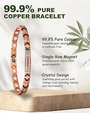 MagEnergy Copper Bracelet for Women-Magnetic Bracelets Healing
