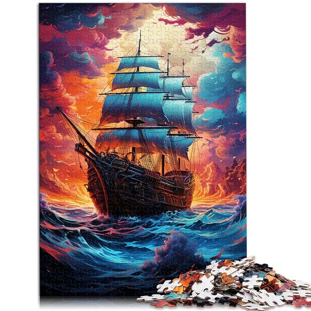 Puzzle de 1000 piezas de barco pirata espacial, rompecabezas para adultos, 38 x 52 cm