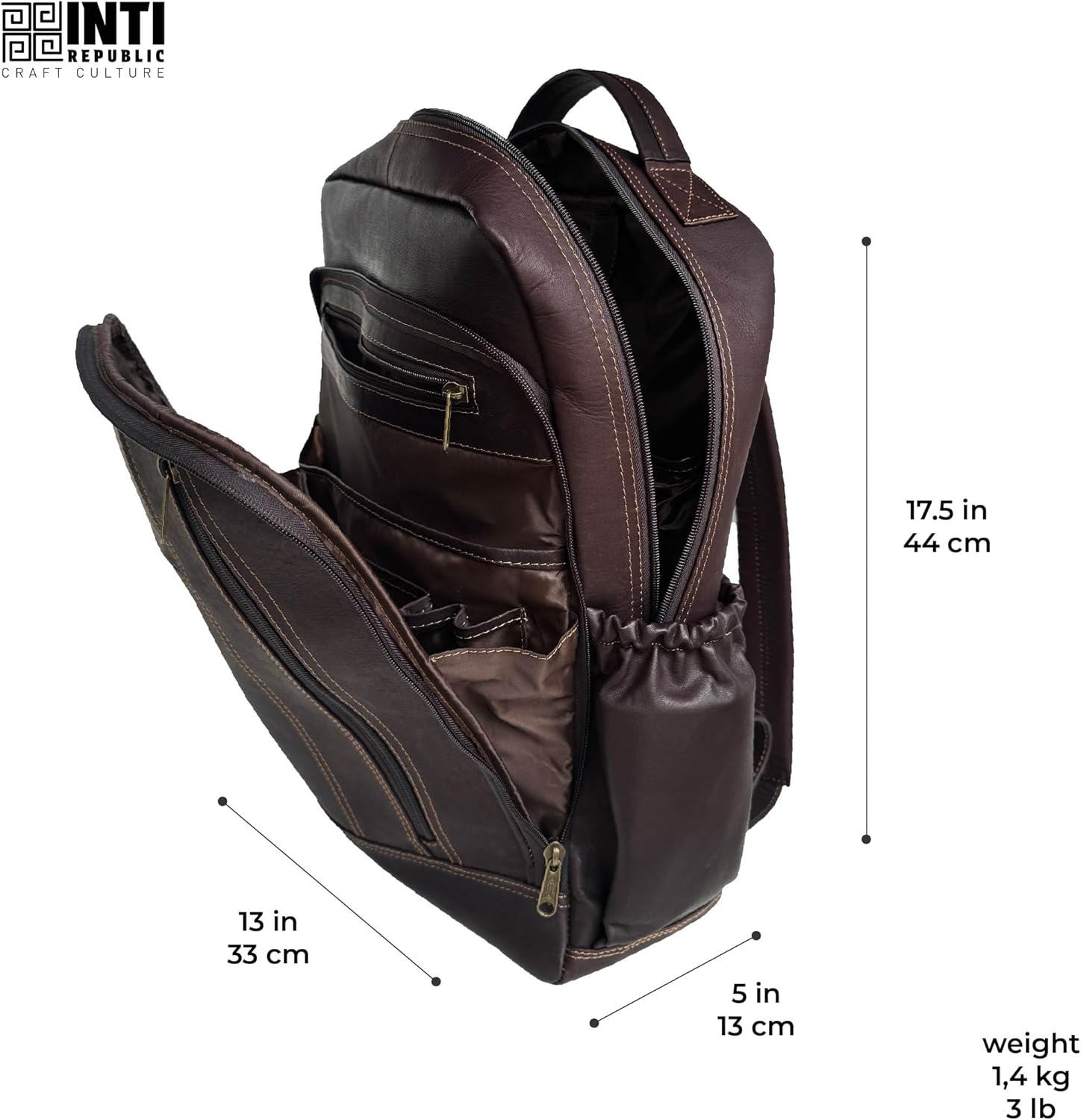 Classic Leather Backpack | Spacious Laptop Backpack for Work, Travel & Everyday Use | Handcrafted, Durable & Stylish