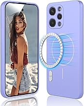 DESSEN Funda Magnetica para Xiaomi Redmi 12 4G - Carcasa de Silicona Líquida Suave, Antigolpes Protector Camara Móvil Case, Compatible con Accesorios Magnéticos, Morado