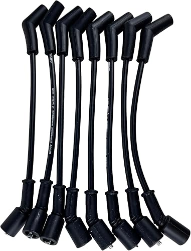 MobiWheels Black Spark Plug Wires for Chevrolet for Camaro for Cadillac