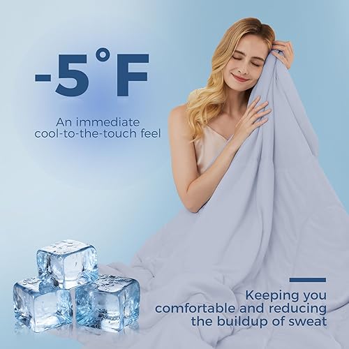 Miniatura 10 de downluxe Edredón refrescante tamaño Queen, mantas refrescantes para personas que duermen con calor, manta fría, edredón de verano con fibra de