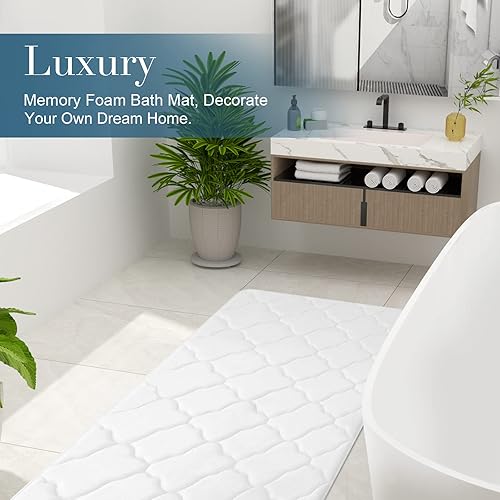Miniatura 7 de Olanly - Alfombra de baño de espuma viscoelástica, ultra suave, antideslizante y absorbente, lavable a máquina, cómoda, gruesa alfombra de baño para
