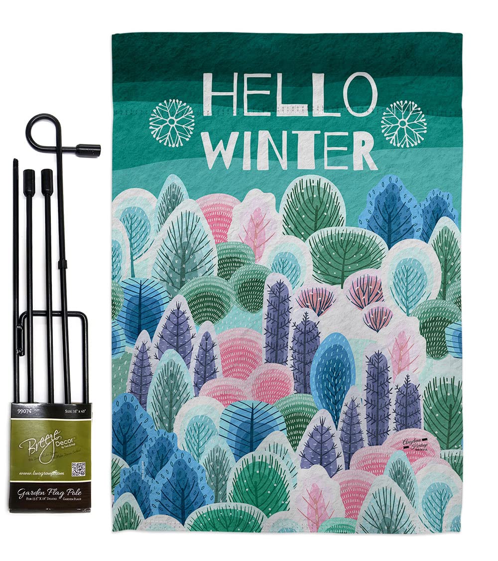 Amazon.com : Angeleno Heritage Winter Hello Garden Flag Set