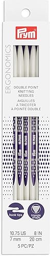 Miniatura 9 de Pyrm Ergonomics - Aguja de tejer de doble punto de 8 pulgadas, tamaño 11 (paquete de 5)