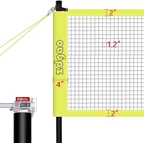 Miniatura 4 de Zdgao Badminton & Volleyball Combo Set - Professional Volleyball Net for Lawn, Backyard, Easy Set up Volleyball Set with Carry Bag, Boundary Line