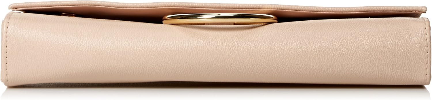 Jessica McClintock Nora Solid Large Envelope Clutch with Ring Closure