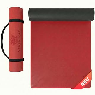 Premium Yoga-Matte aus hautfreundlichem ECO TPE-Material 185 x 60 x 0,6cm (groß) - Boho Style Gymnastik- & Pilates-Matte rutschfest, 100% nachhaltig, schadstofffrei