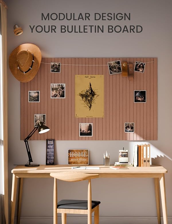 Fluxynara 36" x 24" Large Felt Bulletin Board, Terracotta by Fluxynara - Image 4