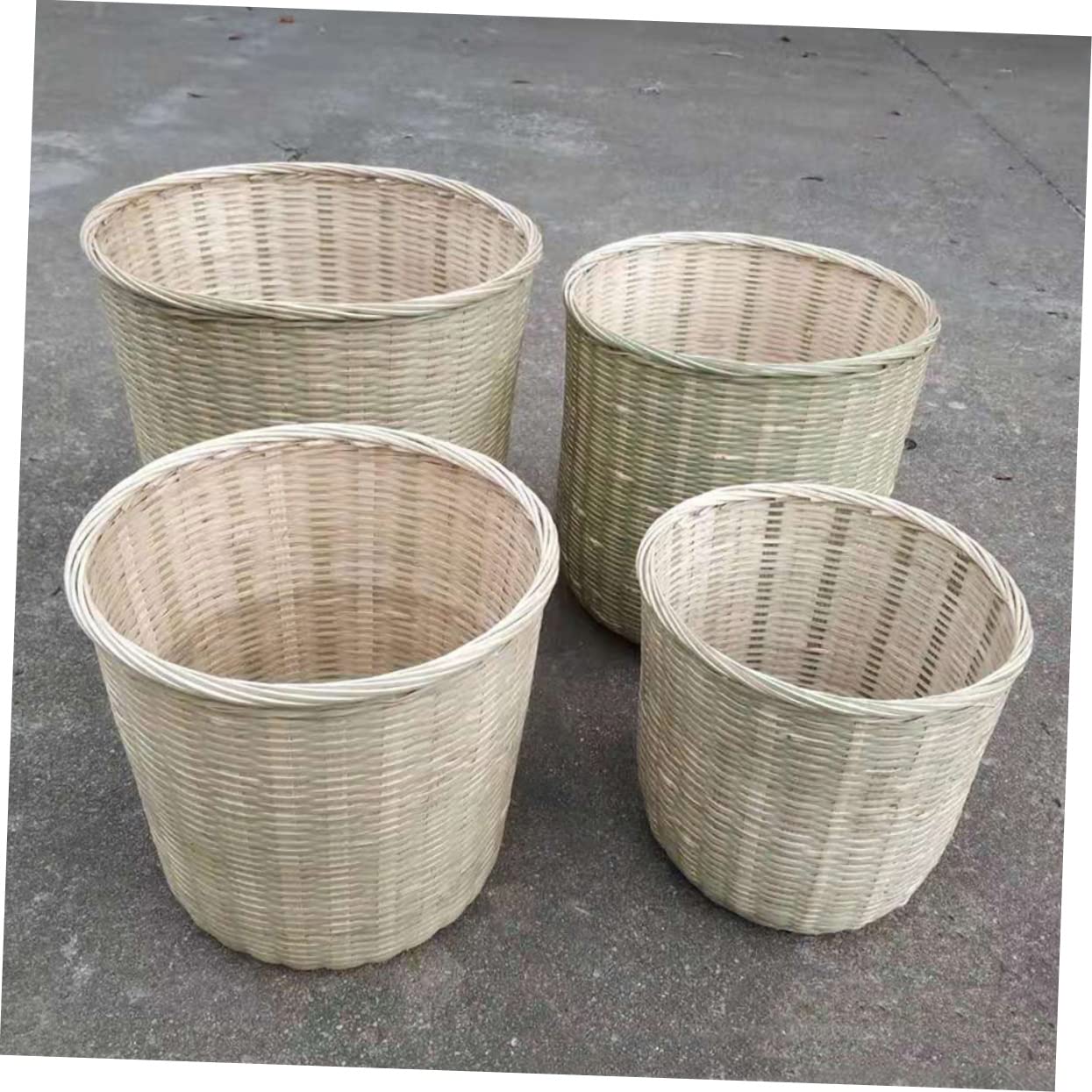 DOITOOL Cesto in Bambù Tessuto Versatile Per Cucina e Casa Portaoggetti Multiuso Per Verdure Abiti e Rifiuti Organizzatore Naturale