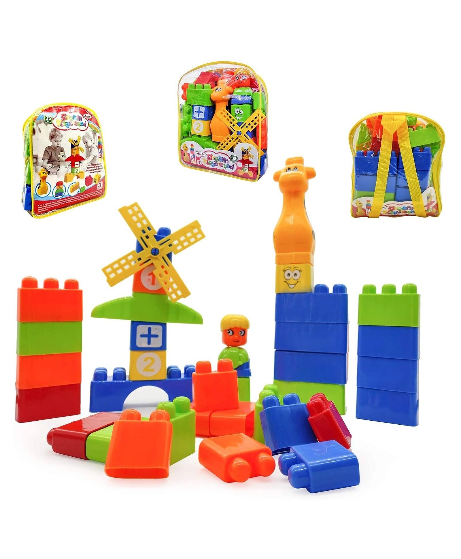 New Pinch 35 pcs. Building Blocks Best Toy for Kids - Latest Trending Toy l Letters Educational Toy for Kids Best Birthday Return Gift for Boys & Girls