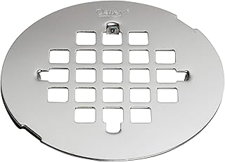 Oatey 42005 4-1/4-in Round Snap-Tite Strainer, Stainless Steel