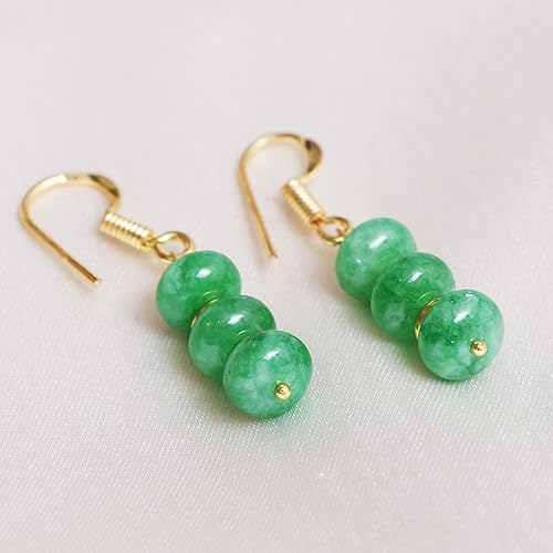 Miniatura 69 de Gempires - Aretes ligeros con cuentas hechas a mano, hipoalergénicos, chapados en oro, aretes colgantes para mujer