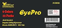 Vista 3 de EyePRO Safety Glasses & Goggles Set, Clear Anti-Fog Lens, UV400 Protection, ANSI Z87.1 Certified, Adjustable, 6/12 Pack
