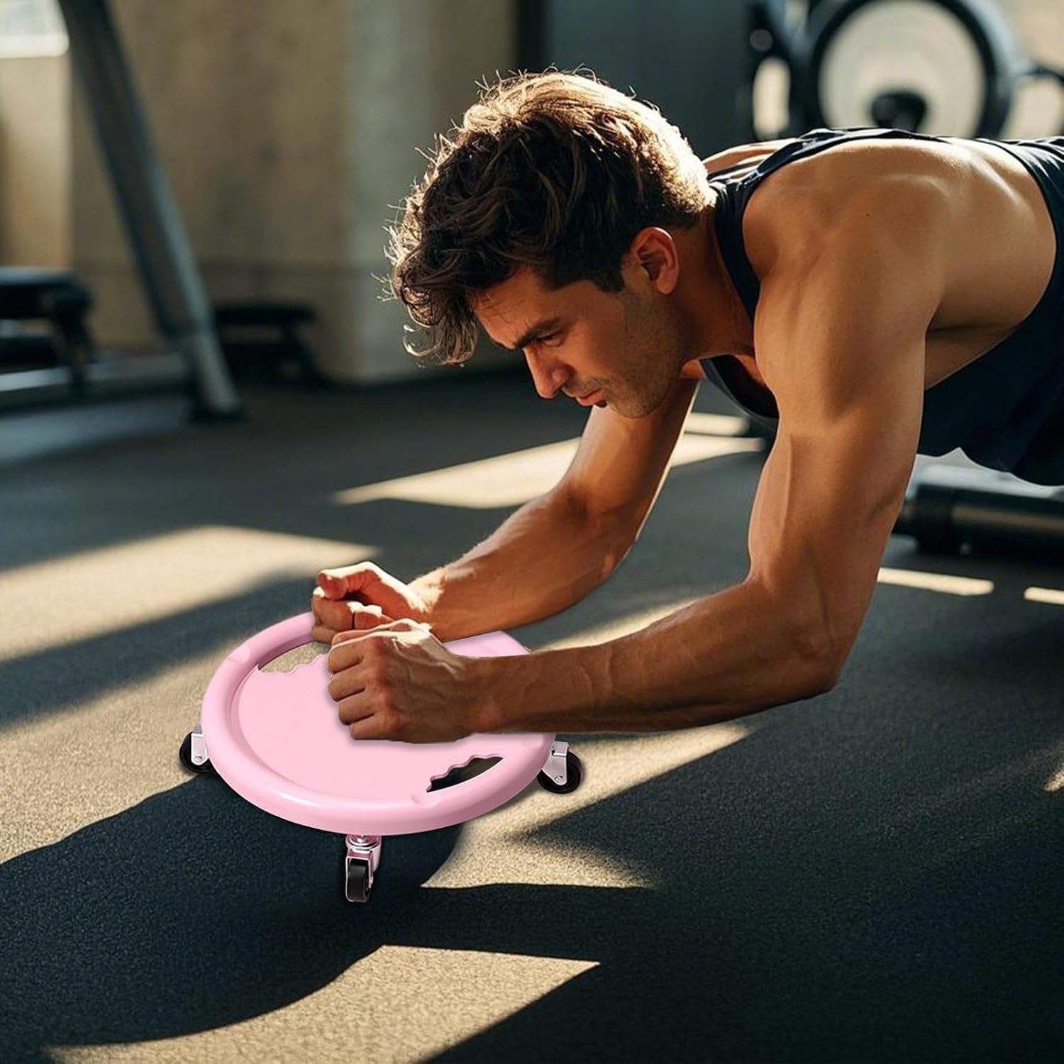 Abdominal Exercise Roller Wheel | Strength Training Equipment With Pad | Exercise Roller Wheel, 360 Degree Rotatable Core Slider for Full-body Strength Training
