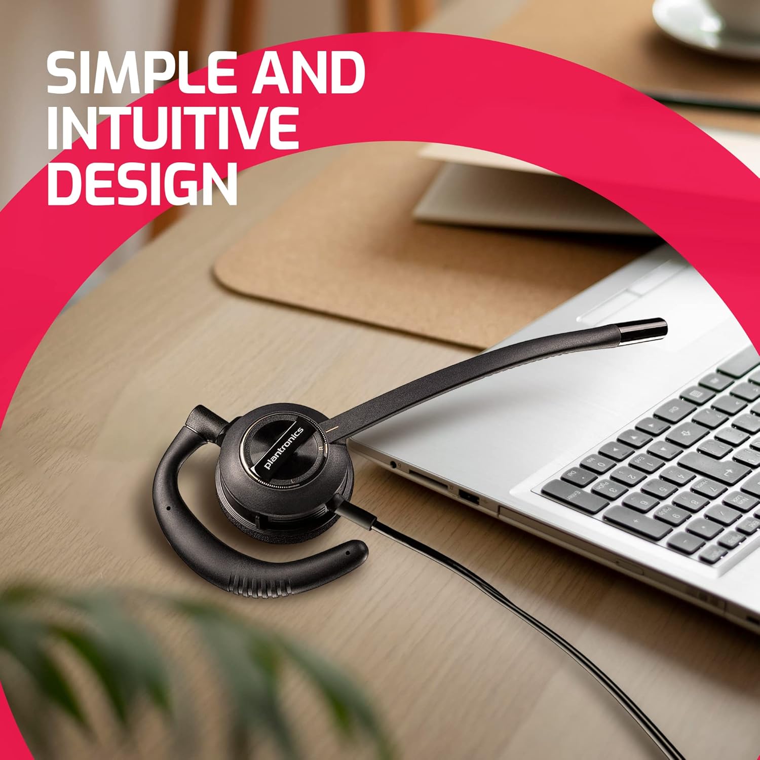 Polycom Compatible Plantronics EncorePRO HW530 Headset Bundle- SoundPoint Phones: ip430, 450, 501, 550, 560, 601, 650, 670, CX300, CX500, CX600, VVX101, 150, 201, 300, 311, 400, 410, 500, 600, 1500